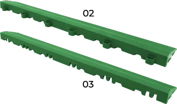Dakota Draining Tile edge ramps